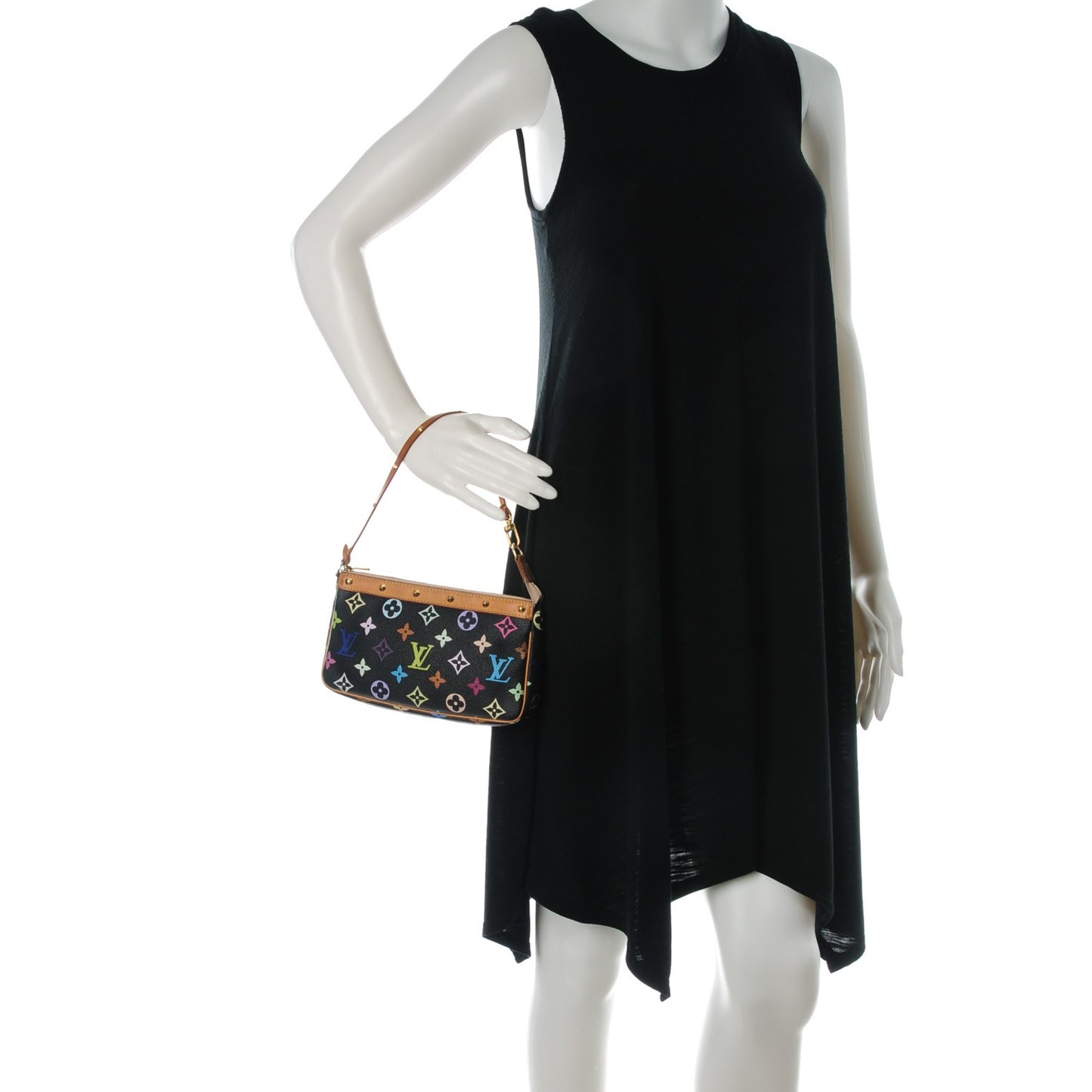 Monogram Multicolor Pochette Accessories Black