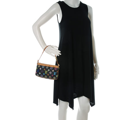 Louis Vuitton Monogram Multicolor Pochette Accessories Black 2 of 9