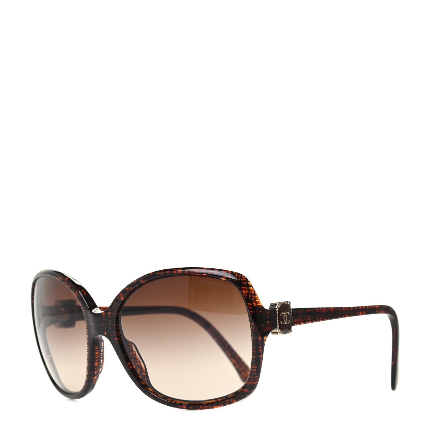 Chanel Tweed Effect CC Sunglasses 5174 Brown 1 of 8
