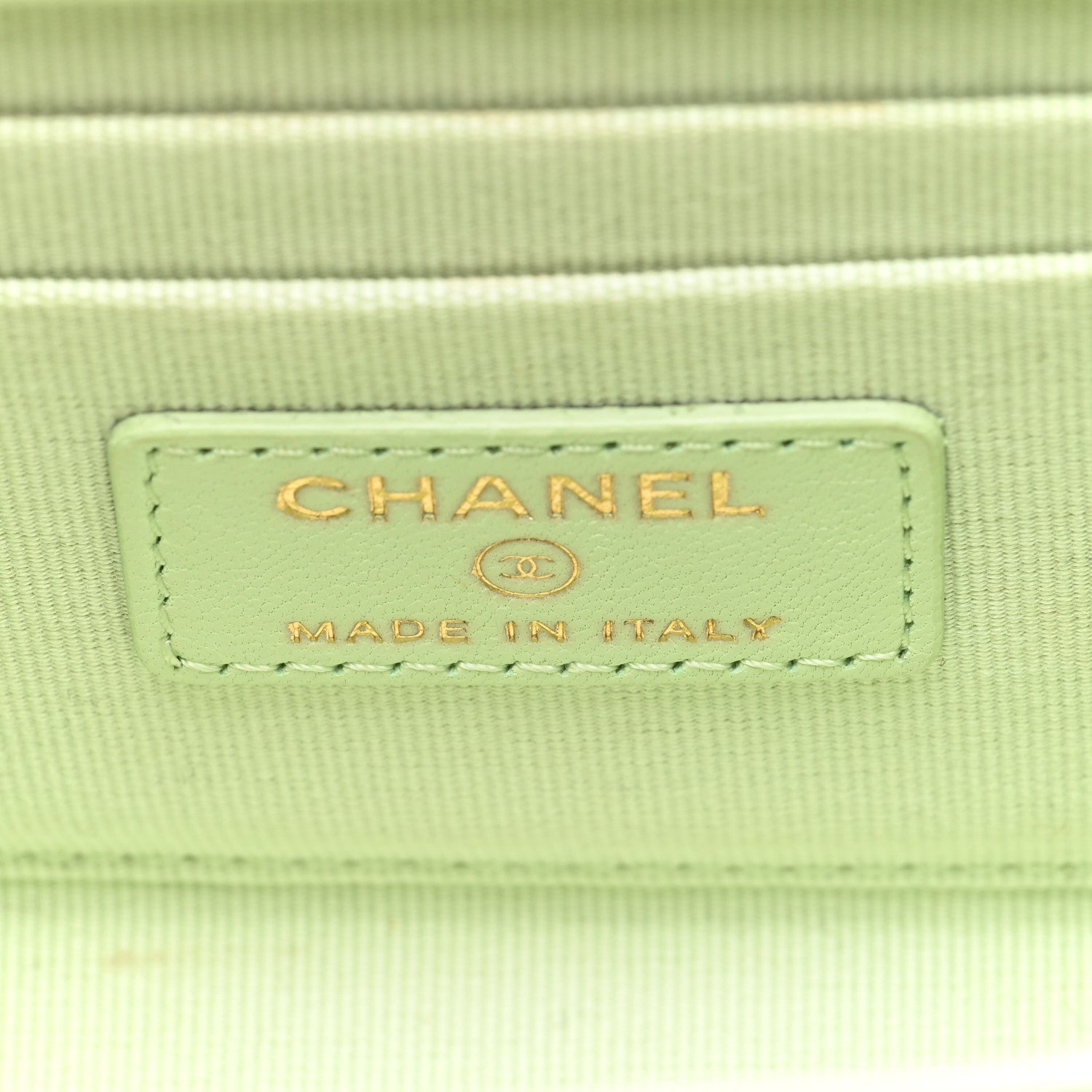 Chanel Lambskin Quilted Mini Trendy CC Chain Wallet Sea Green 6 of 11