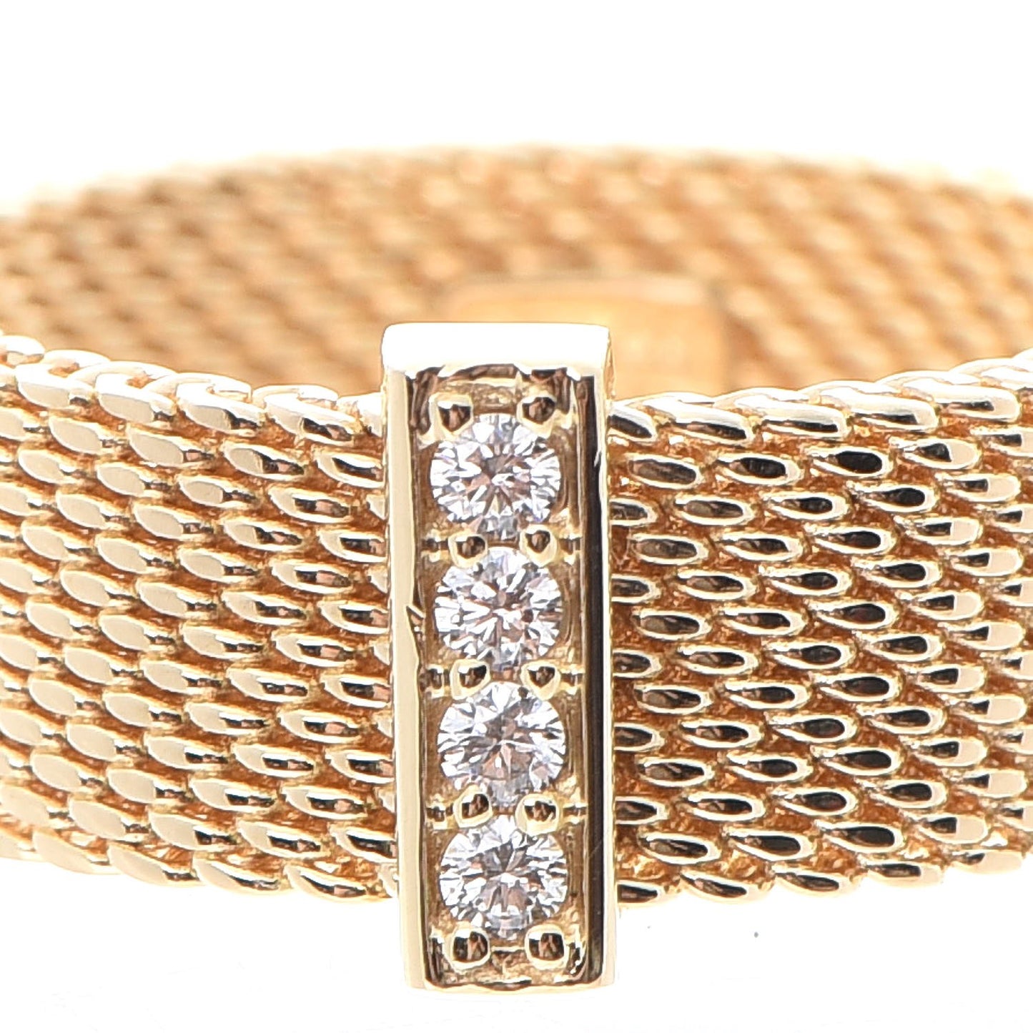 18K Yellow Gold 4 Diamond Somerset Ring 49 5