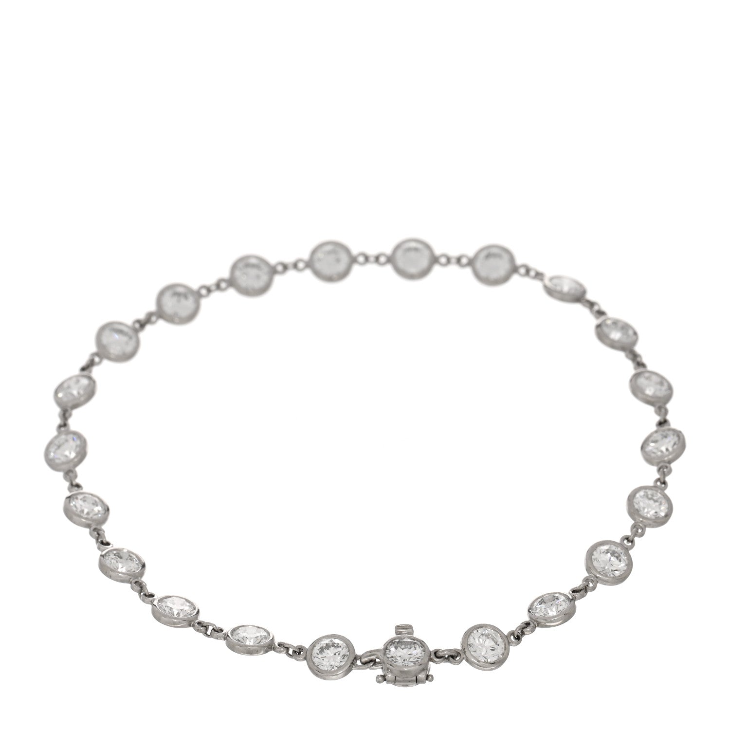 Tiffany Platinum Diamond 3.90ctw Diamonds by the Yard Tennis Bracelet 2 of 4
