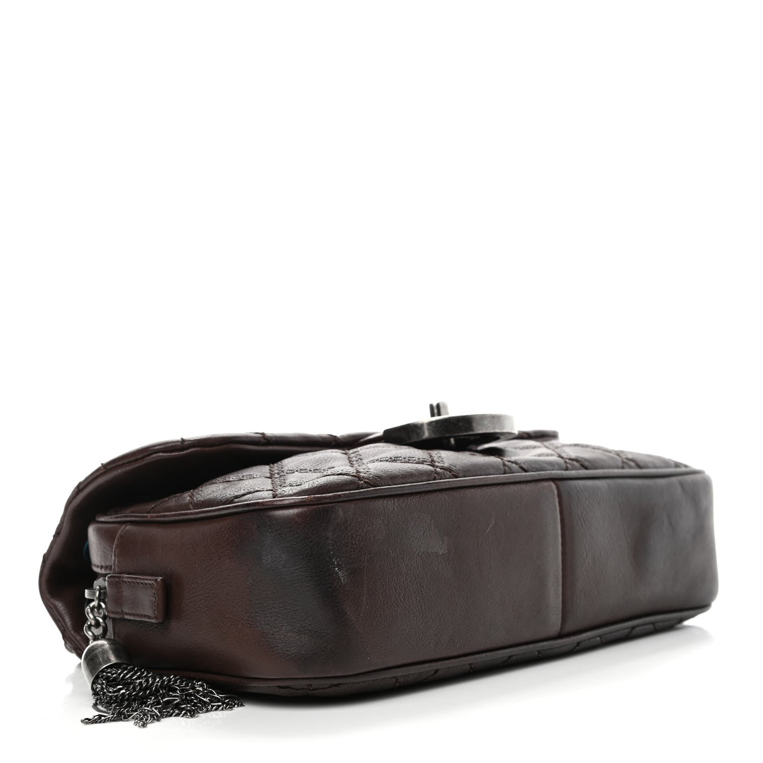 Chanel Calfskin Quilted Medium Coco Sporran Flap Brown 3 of 5