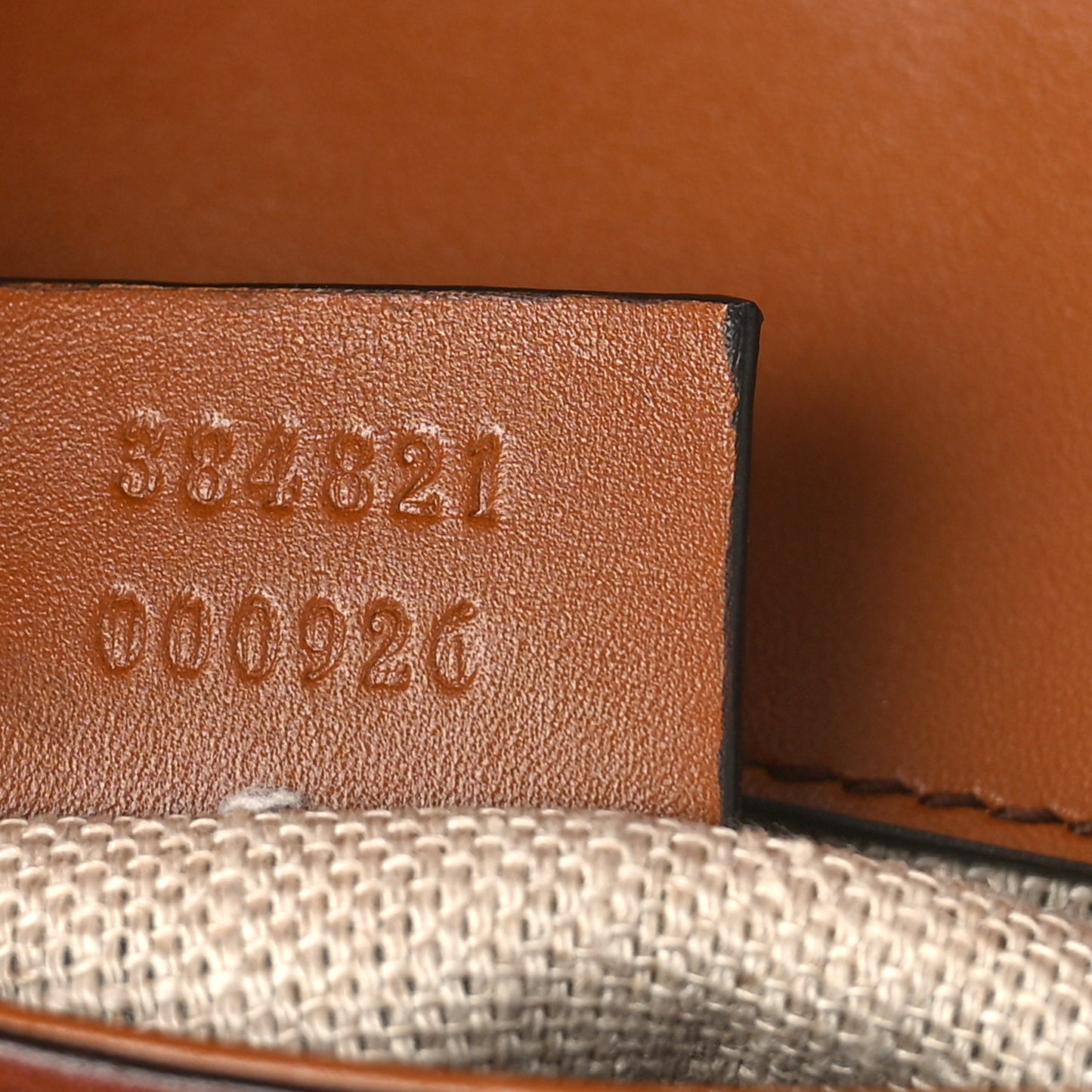 Monogram Small Lady Web Shoulder Bag Beige Cuir