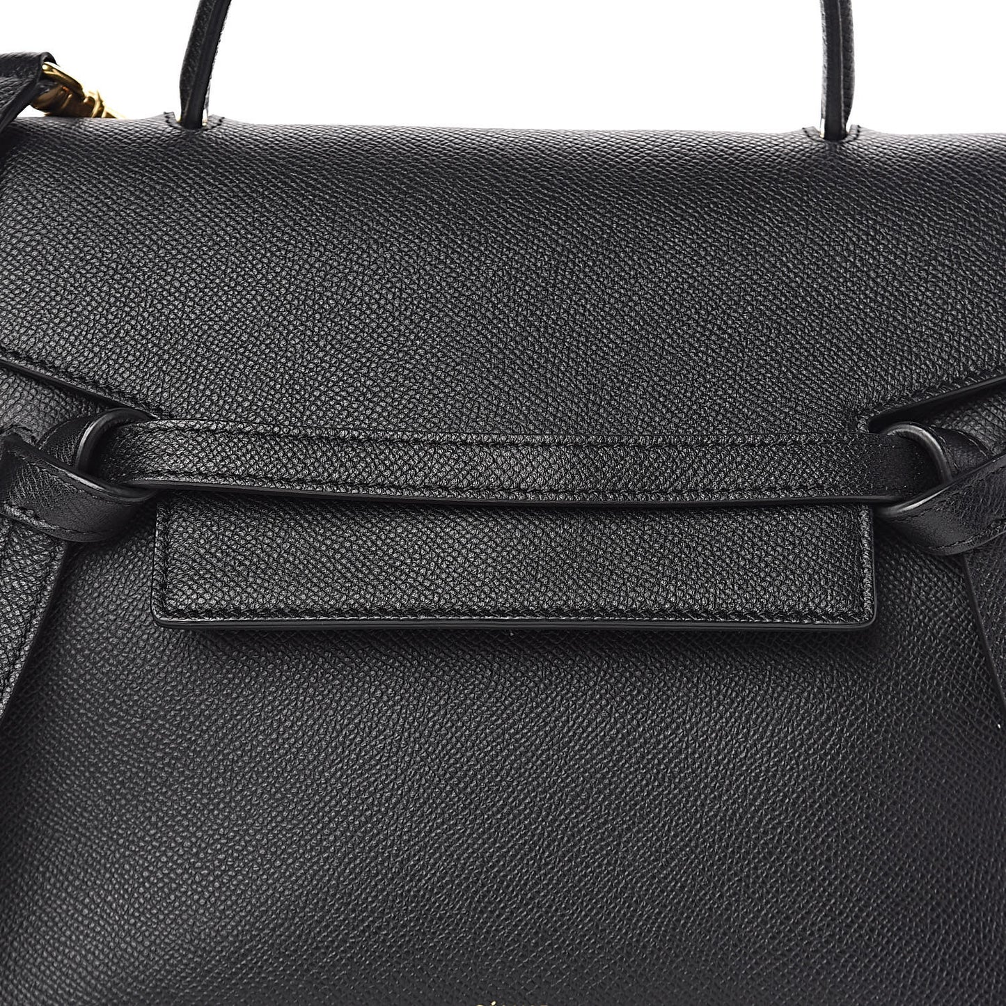 Grained Calfskin Micro Belt Bag Black
