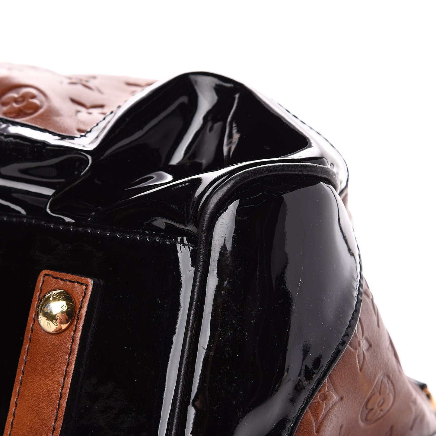 Cuir Embossed Monogram Stephen Bag Fauve