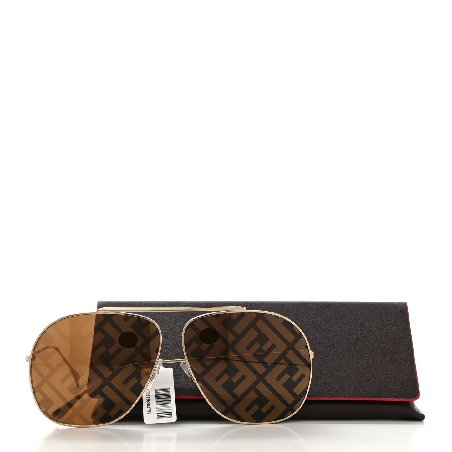 Metal Fendi Forever Aviator Sunglasses FF0407/G/S Gold
