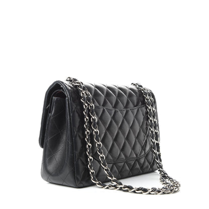 Chanel Lambskin Quilted Jumbo Double Flap Black 4 of 11