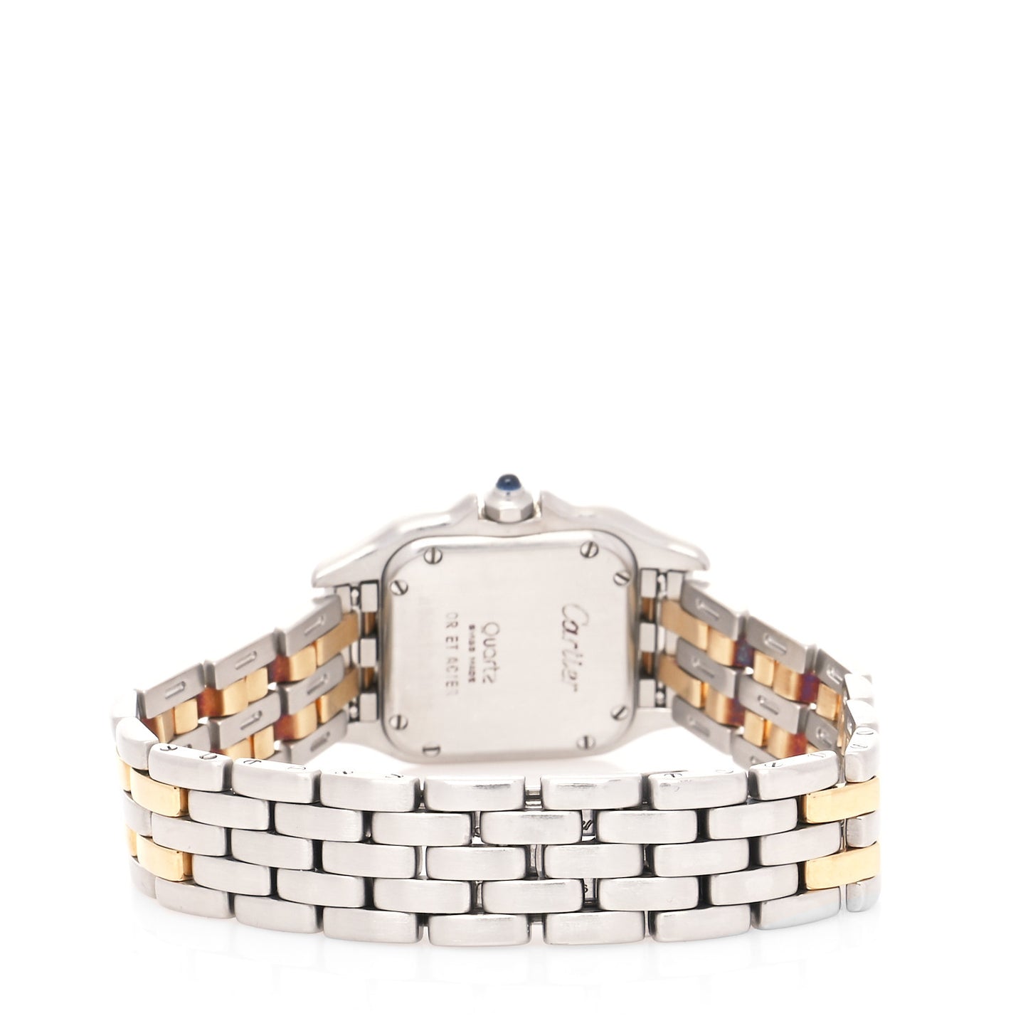Stainless Steel 18K Yellow Gold 22mm Panthere Quartz Watch