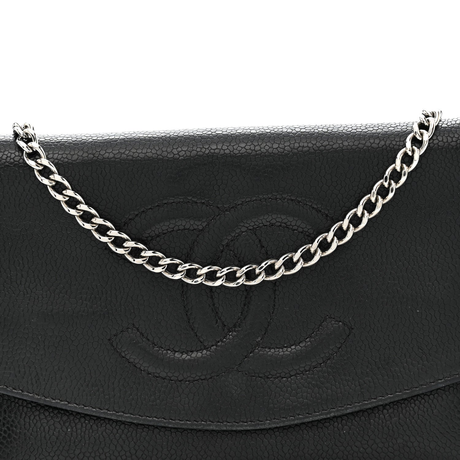 Chanel Caviar Timeless CC Wallet On Chain WOC Black 9 of 18