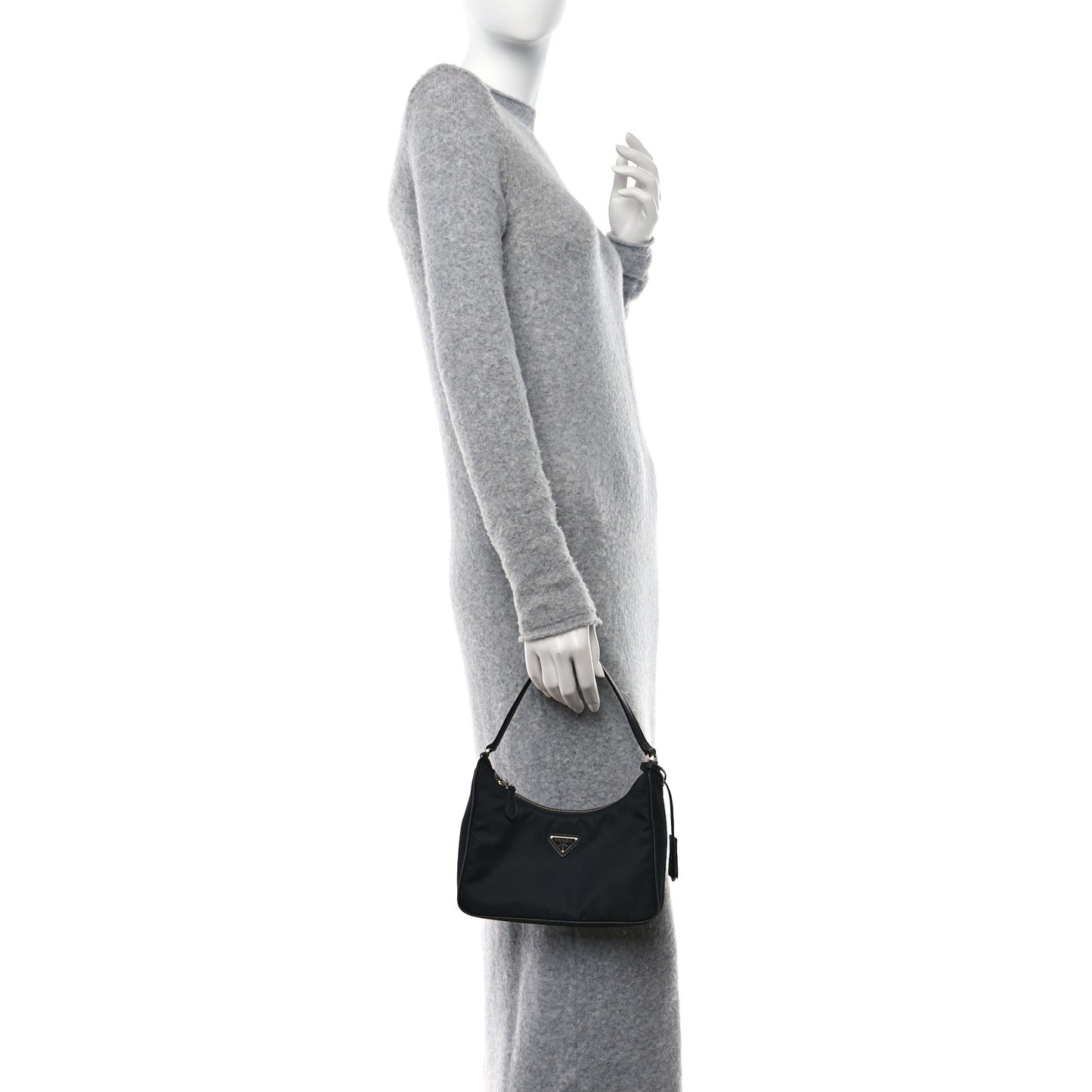 Tessuto Nylon Saffiano Mini Re-Edition 2005 Bag Black