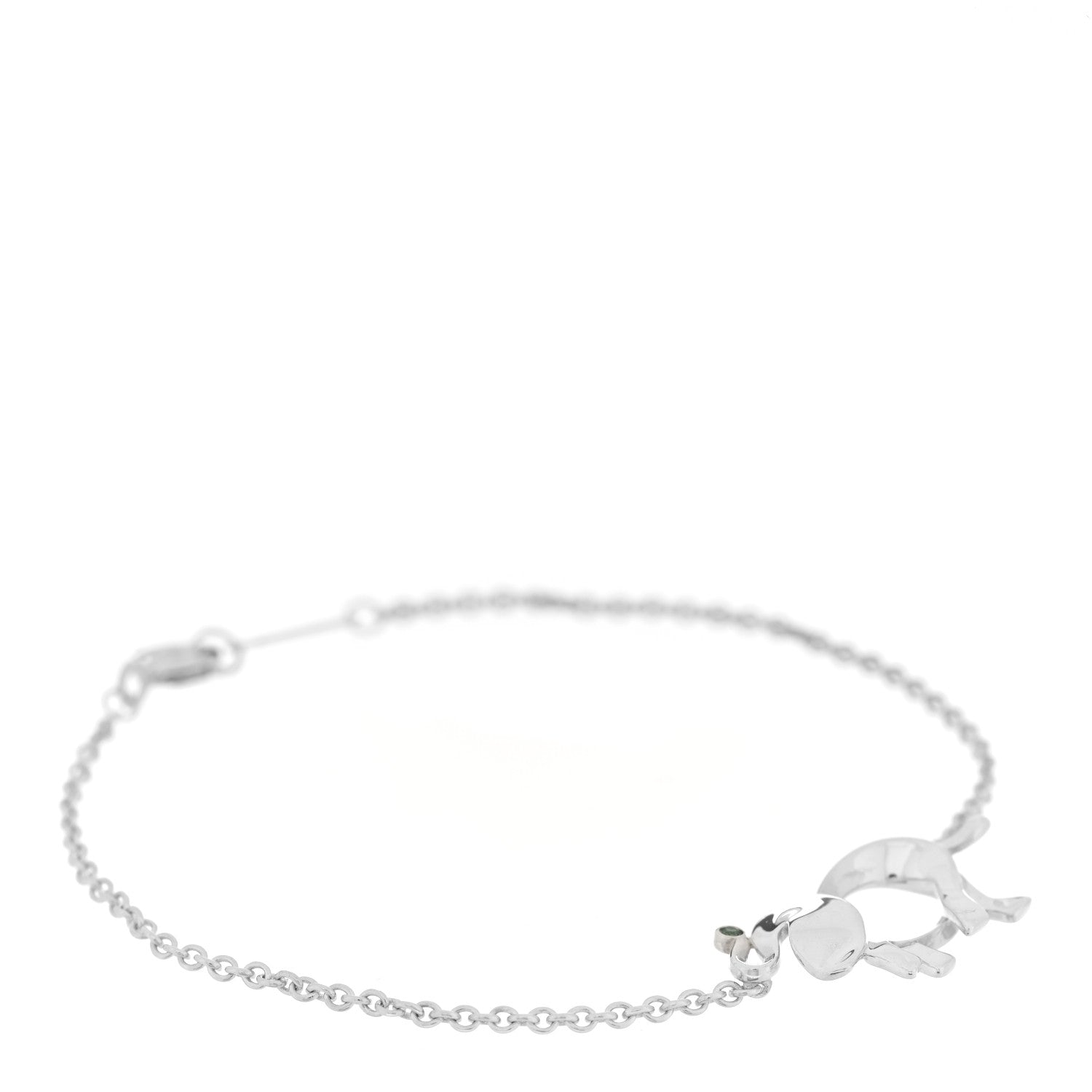 Tiffany Sterling Silver Tsavorite Save the Wild Elephant Bracelet 1 of 4