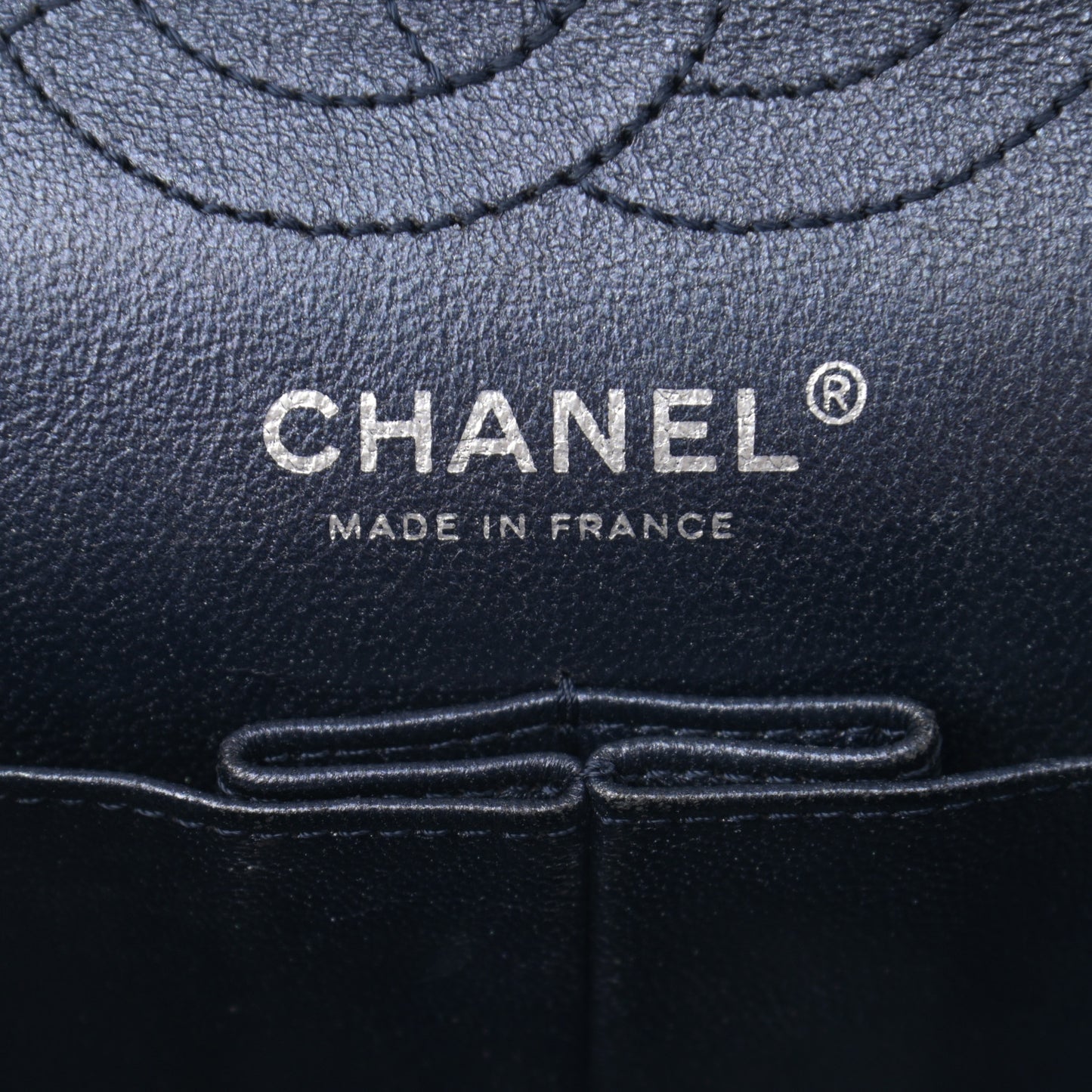 Metallic Aged Calfskin Quilted 2.55 Reissue 224 Flap Blue