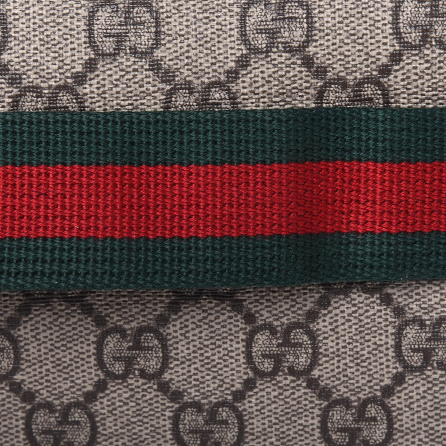 GG Supreme Monogram Neo Vintage Web Belt Bag Brown