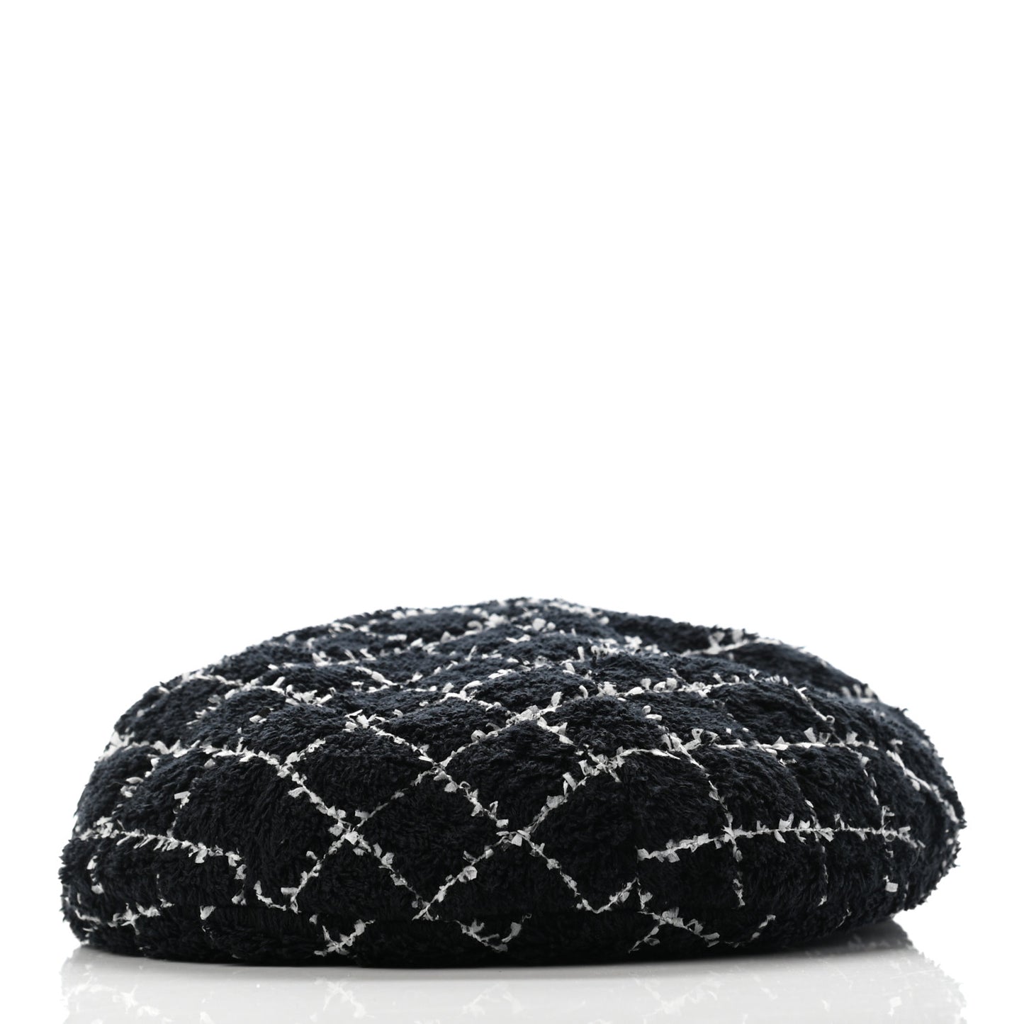 Cotton Tweed CC Beret L Black White