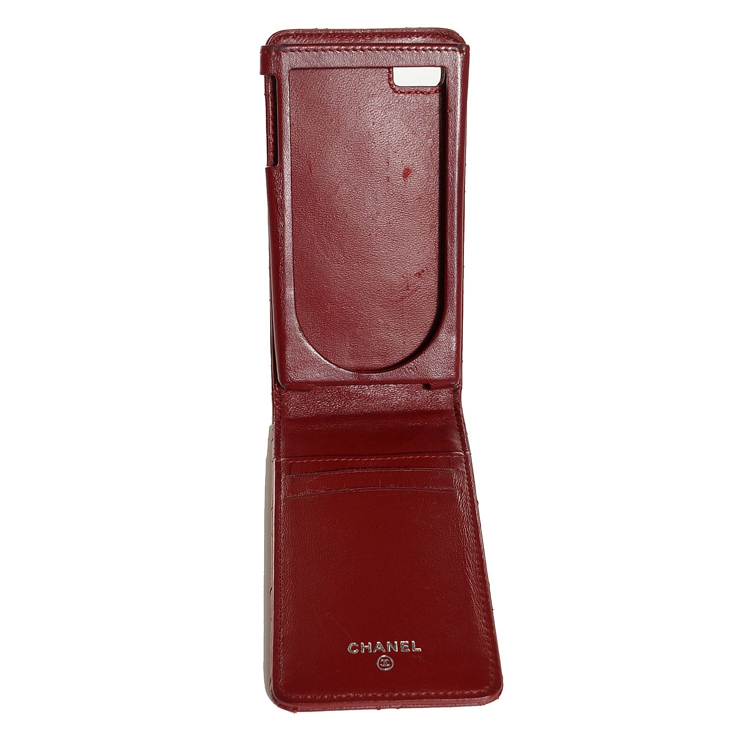 Chanel Lambskin Quilted iPhone Case Red 6 of 8