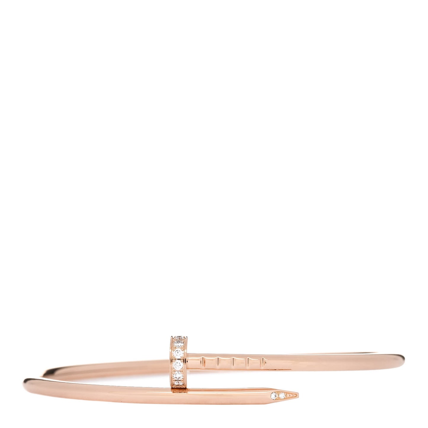 18K Pink Gold Diamond Small Juste Un Clou Bracelet 15