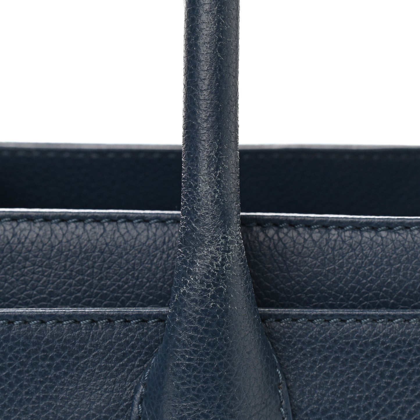 Calfskin Small Cerf Executive Shopper Tote Navy