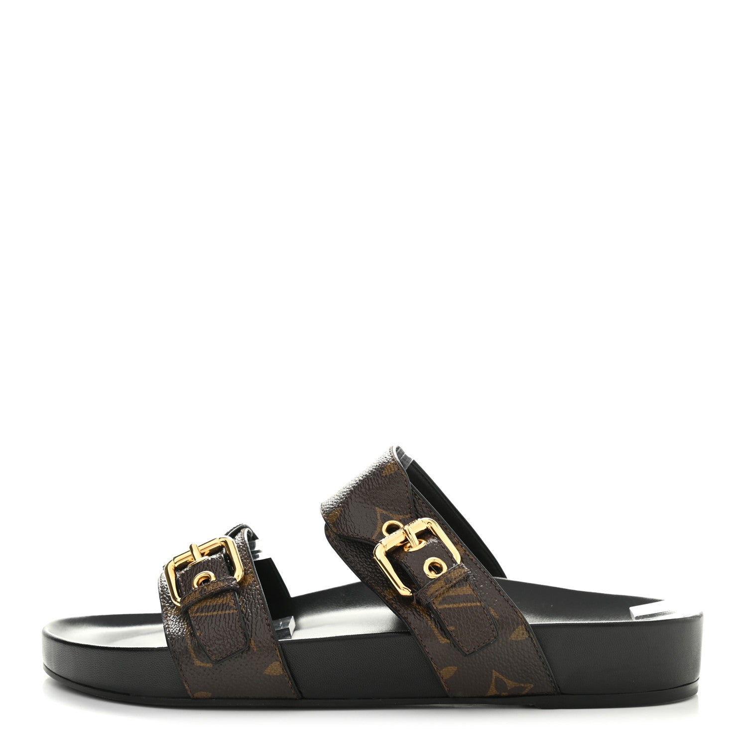 Louis Vuitton Monogram Bom Dia Mule Sandals 39.5 Black 1 of 11