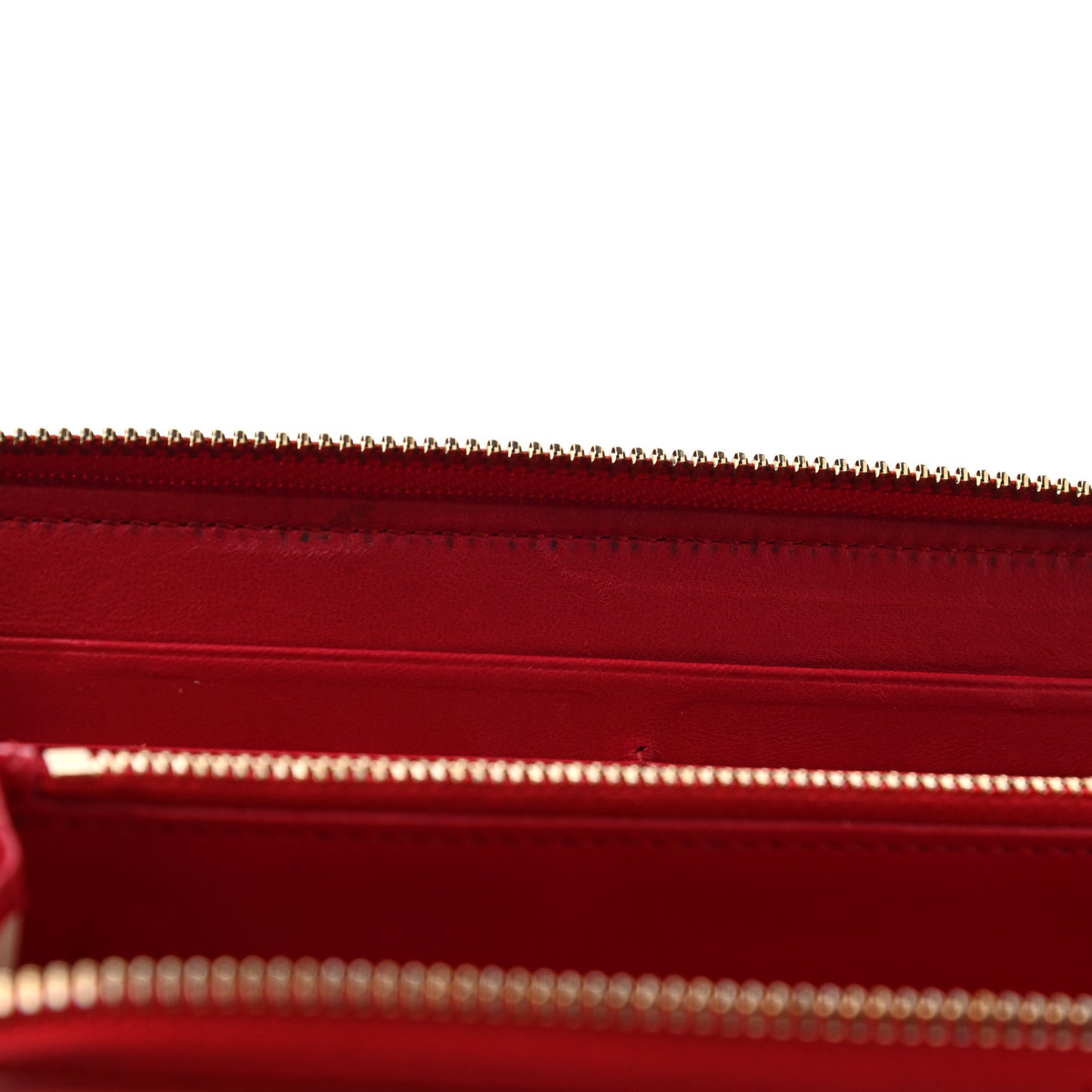 Patent Palazzo Medusa Zip Around Wallet Red