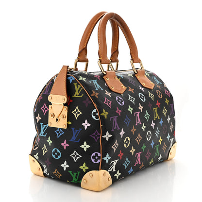 Louis Vuitton Monogram Multicolor Speedy 30 Black 3 of 11