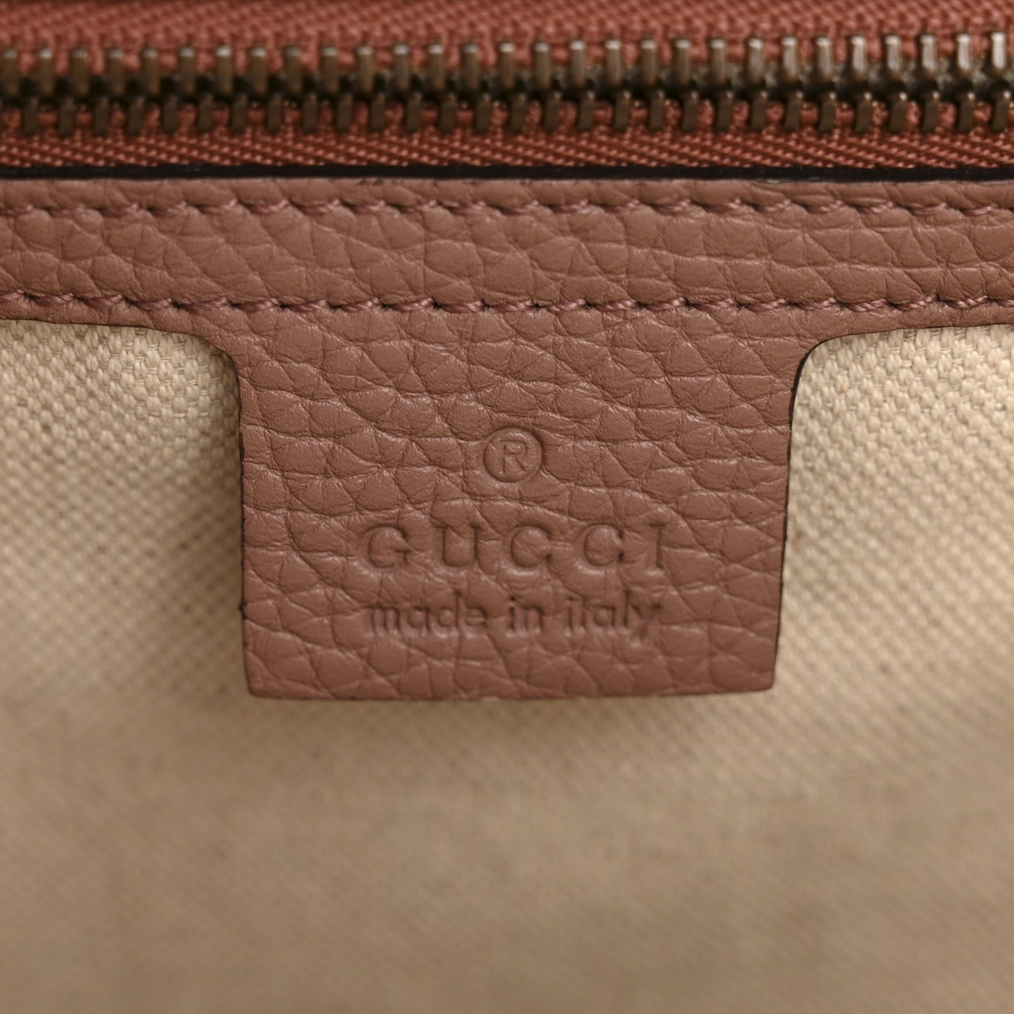 Calfskin Small GG Marmont Top Handle Bag Rosy Phard