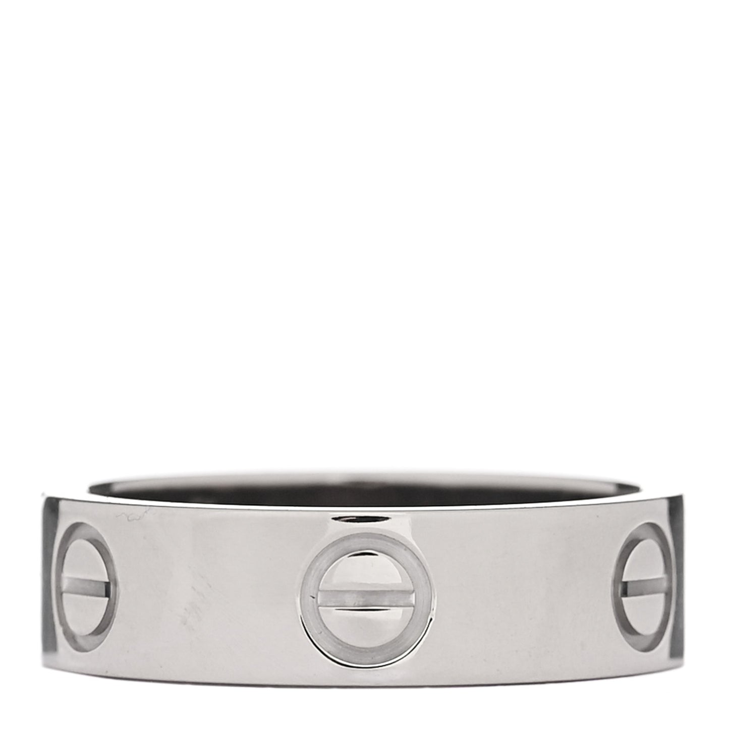 18K White Gold 5.5mm LOVE Ring 54 6.75