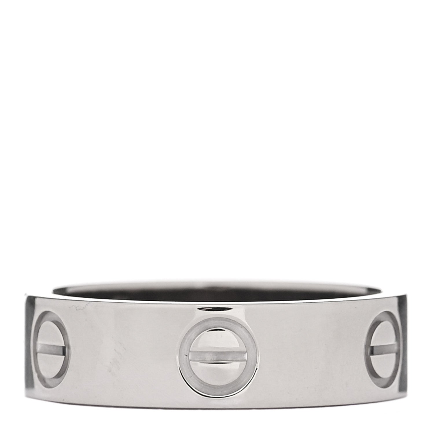 Cartier 18K White Gold 5.5mm LOVE Ring 54 6.75 1 of 4