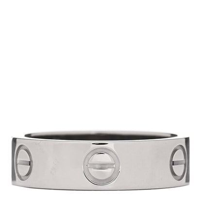Cartier 18K White Gold 5.5mm LOVE Ring 54 6.75 1 of 4