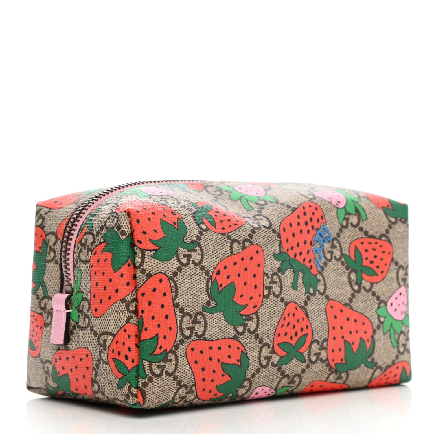 Gucci GG Supreme Monogram Strawberry Cosmetic Case 3 of 8
