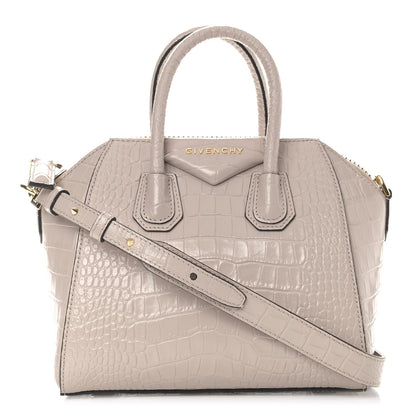 Givenchy Calfskin Crocodile Embossed Mini Antigona Dune 1 of 9