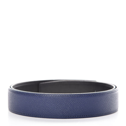 Hermes Swift Epsom 32mm Reversible Belt Strap 90 Black Bleu Saphir 2 of 6