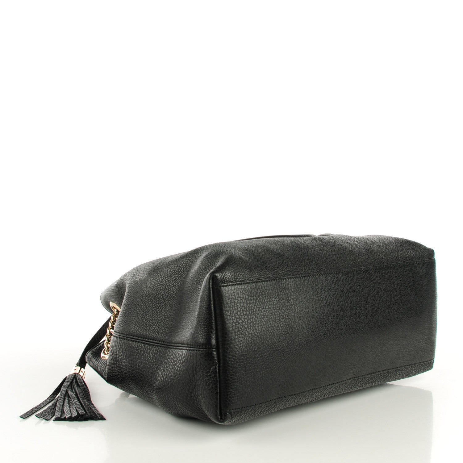 Gucci Pebbled Calfskin Medium Soho Chain Shoulder Bag Black 4 of 7