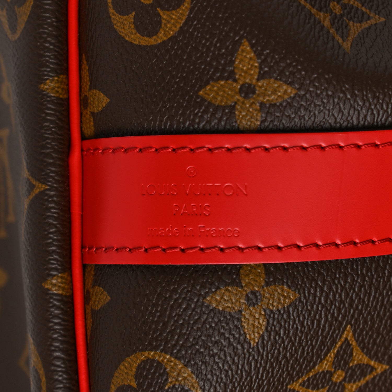 Louis Vuitton Calfskin Monogram Keepall Bandouliere 50 Coquelicot 6 of 8