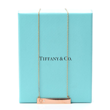 Tiffany 18K Rose Gold Diamond Paloma Picasso Loving Heart Bar Pendant Necklace 6 of 6