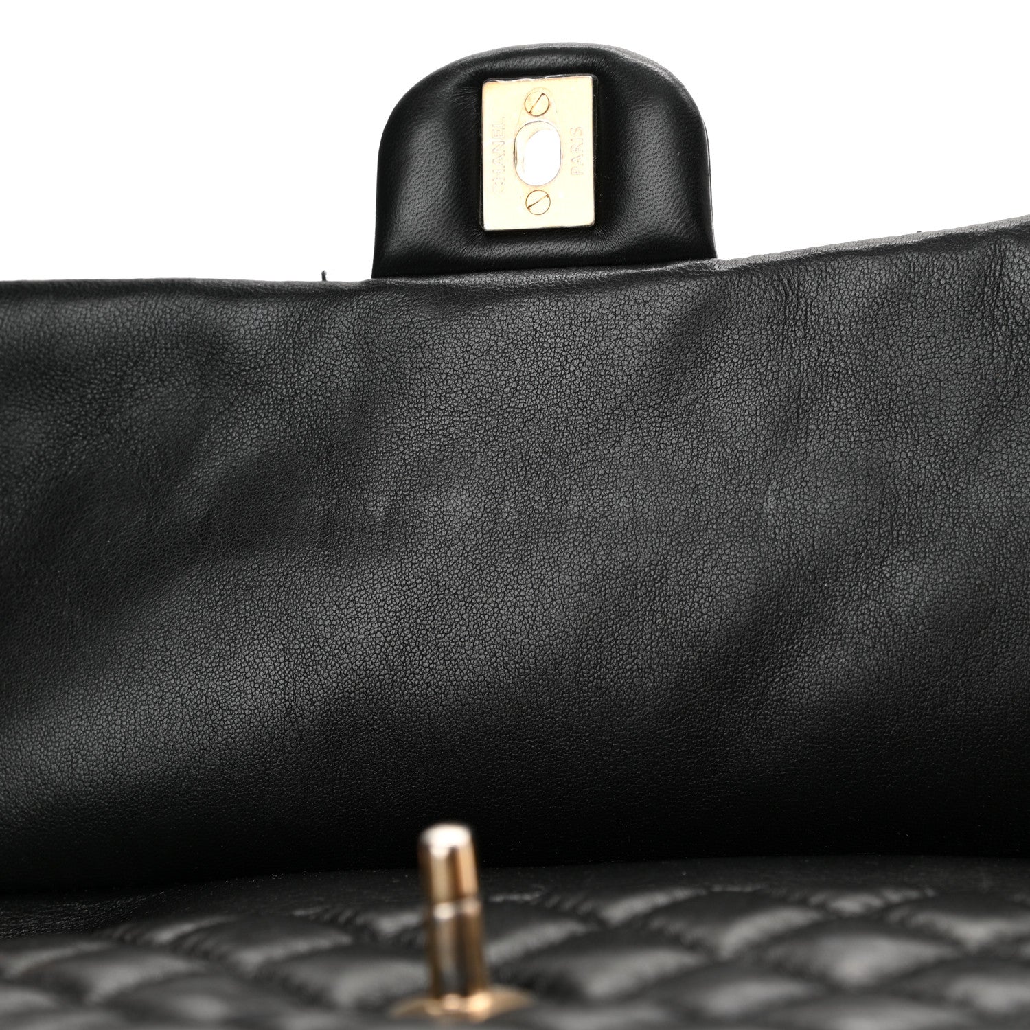 Chanel Lambskin Quilted Large Fluffy CC Shopping Tote Black 15 of 16