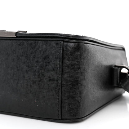 Off-White Saffiano Striped Mini Diag Binder Clip Bag Black White Indus 9 of 10