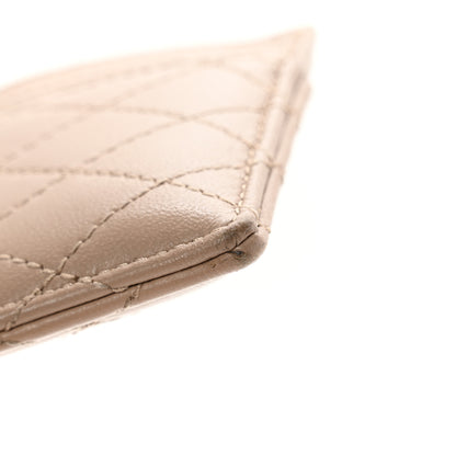 Saint Laurent Lambskin Quilted Gaby Card Case Dark Beige 9 of 12
