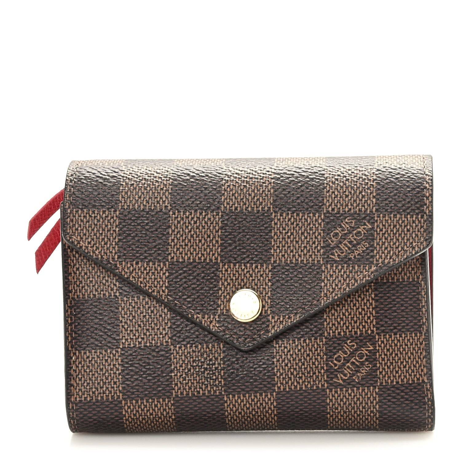 Louis Vuitton Damier Ebene Victorine Wallet Cherry 1 of 8