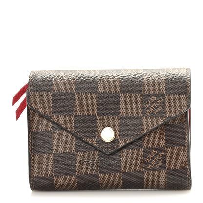 Louis Vuitton Damier Ebene Victorine Wallet Cherry 1 of 8
