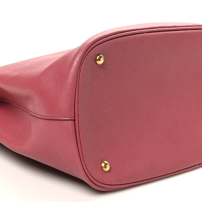 Gucci Textured Calfskin Large Bright Bit Tote Pink 9 of 11