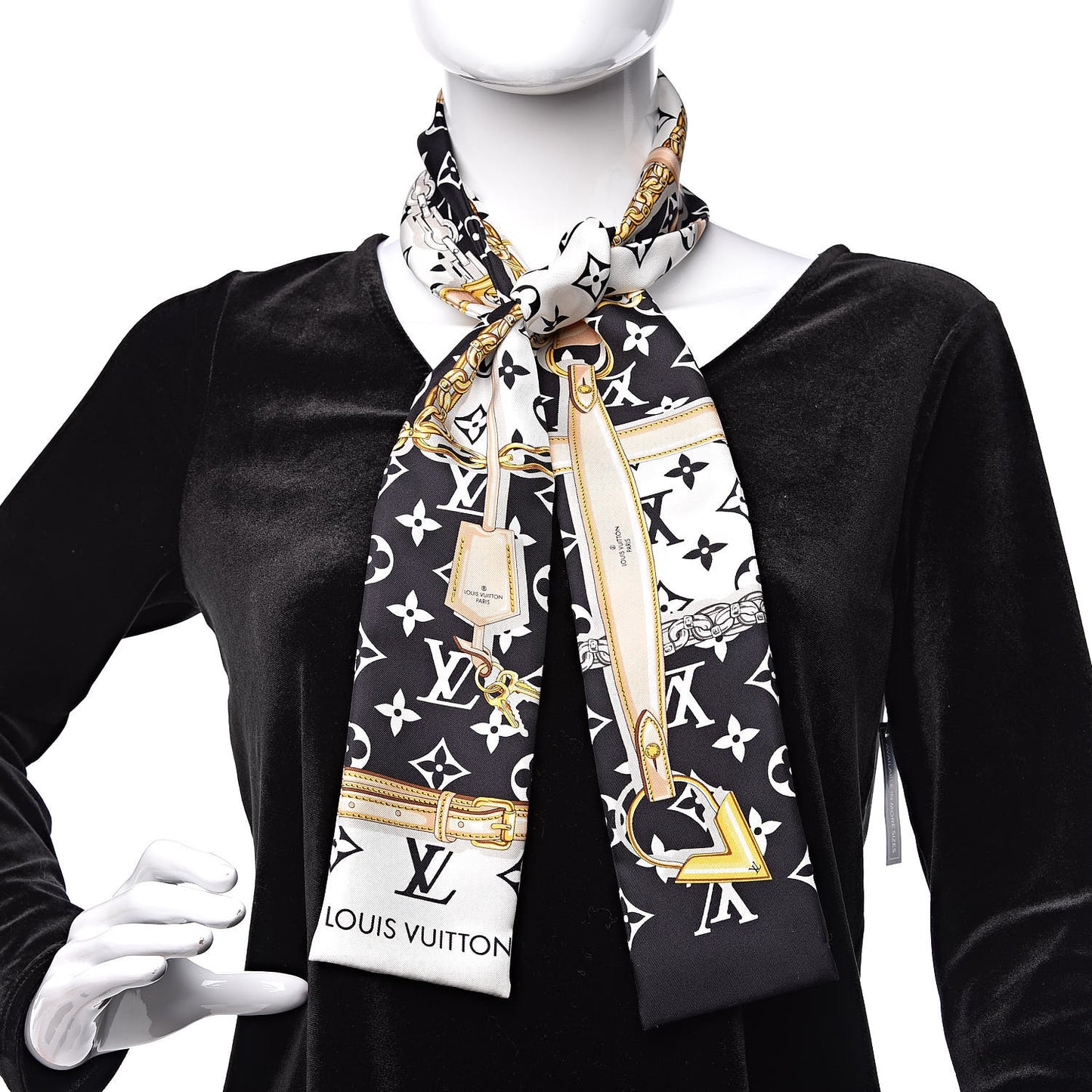 Silk Monogram Confidential Bandeau Black