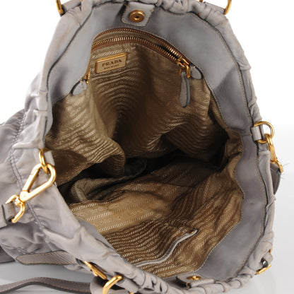 Prada Nappa Gaufre Large Tote Nuvola 5 of 9