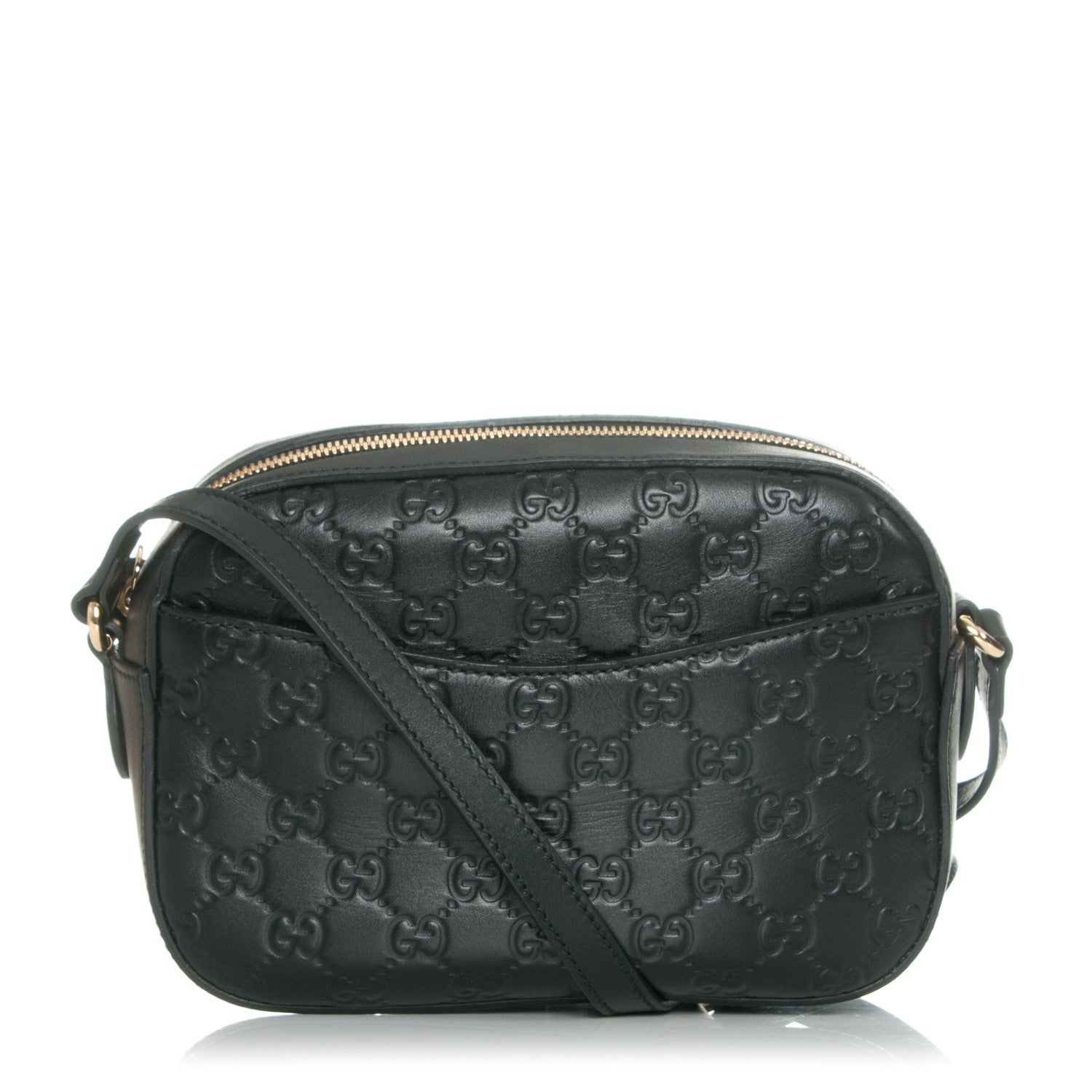 Gucci Guccissima Signature Small Camera Bag Black 1 of 7