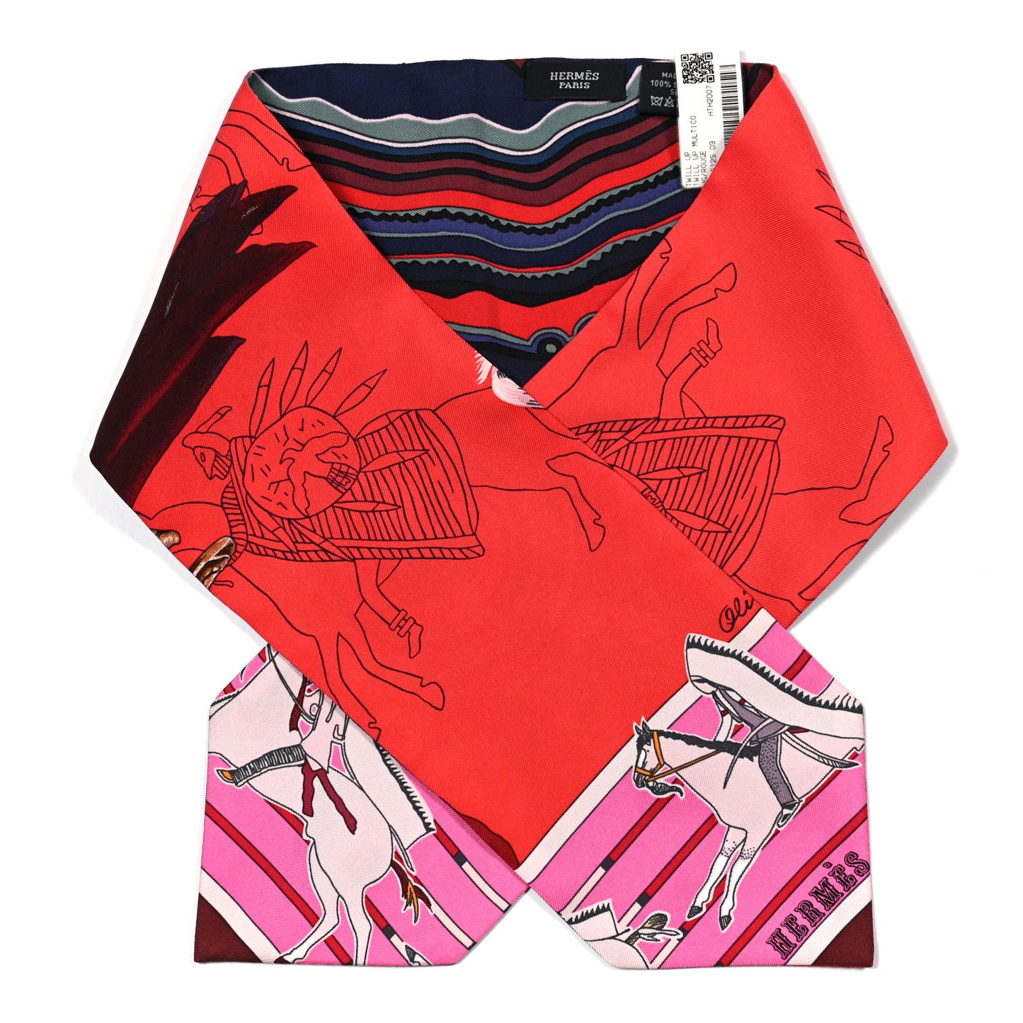 Silk Twill-Up Rouge Multicolor