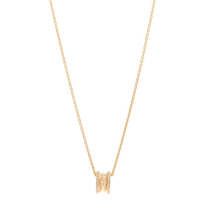Bulgari 18K Yellow Gold Diamond .38ctw B.Zero1 Rock Pendant Necklace 1 of 5