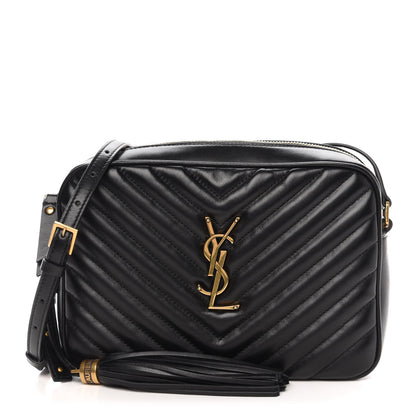 Saint Laurent Calfskin Matelasse Monogram Lou Camera Bag Black 1 of 10