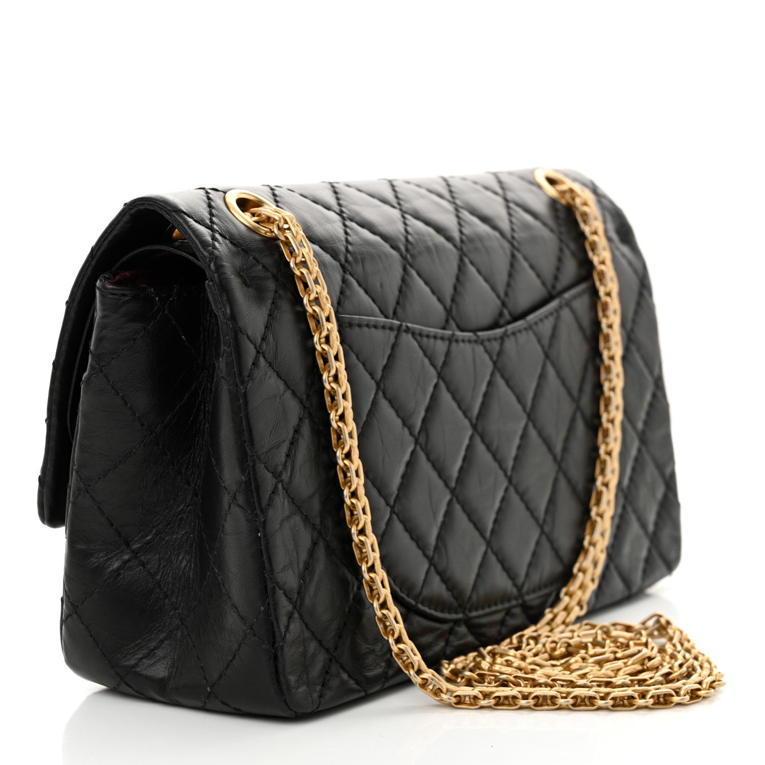 Chanel Aged Calfskin Lucky Charms 2.55 Reissue 225 Flap Black 3 of 13