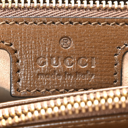 Gucci GG Supreme Monogram Calfskin Medium Horsebit 1955 Top Handle Bag Beige Ebony Brown Sugar 6 of 11