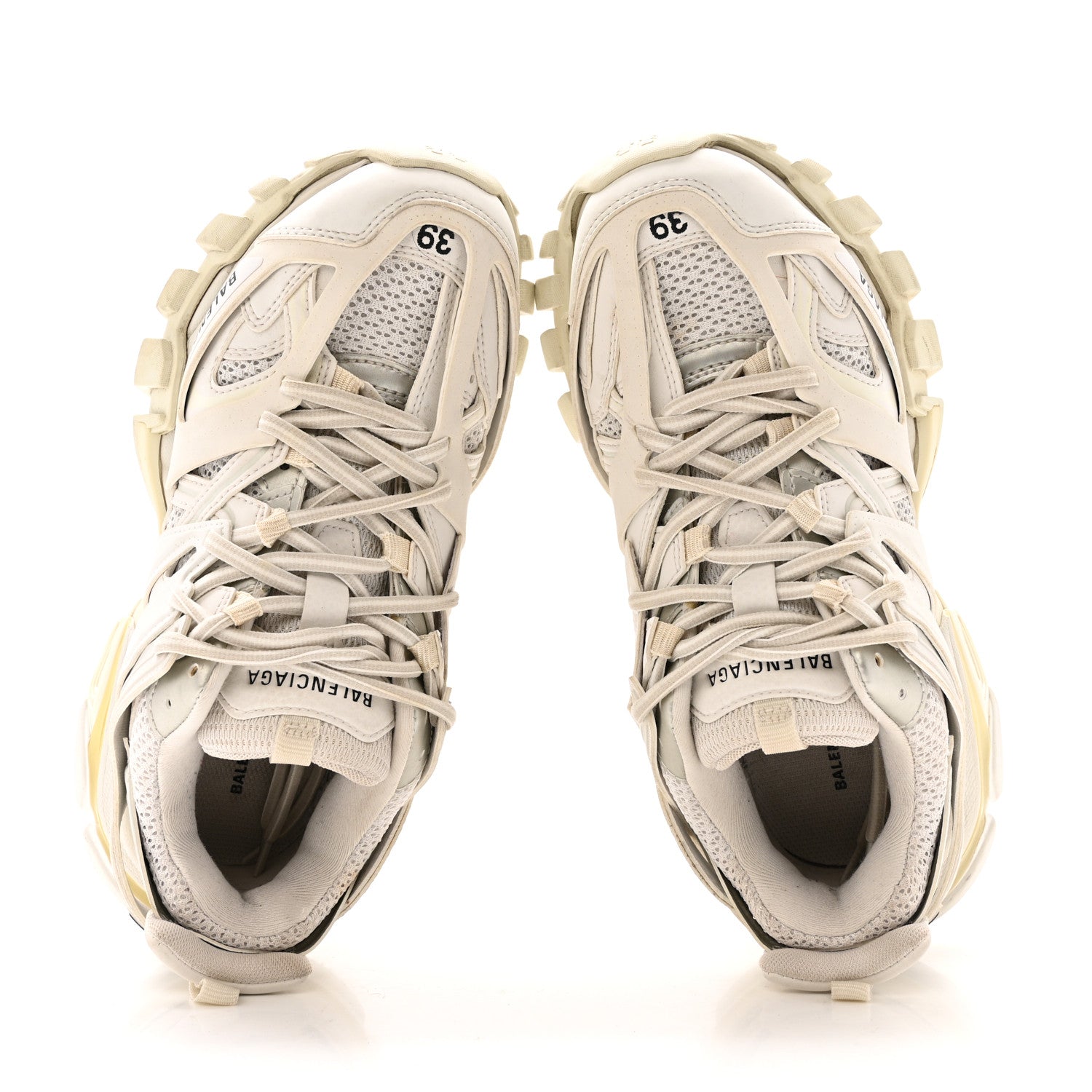 Balenciaga Rubber Mesh Fabric Monocolor Recycled Sole Womens Track Sneakers 39 White 2 of 12